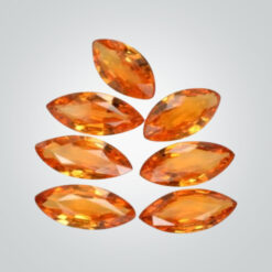 Synthetic Gemstones Pulled Czochralski Orange Sapphire, Marquise