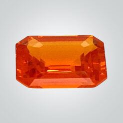 Lab Created Pulled Czochralski Orange Sapphire, Octagon