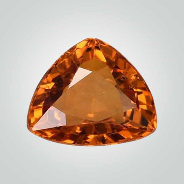 Lab Created Pulled Czochralski Orange Sapphire, Trillion