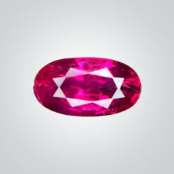 Lab Created Pulled Czochralski Pinkish Ruby, Oval