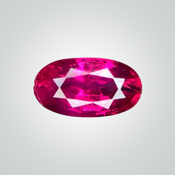 Synthetic Gemstones Pulled Czochralski Pinkish Ruby, Oval