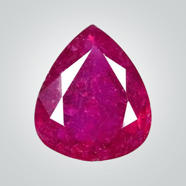 Synthetic Gemstones Pulled Czochralski Pinkish Ruby, Pear