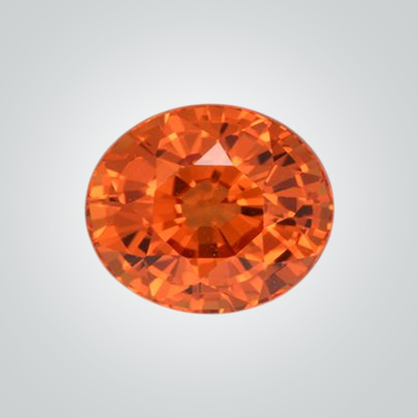 Lab Created Pulled Czochralski Orange Sapphire, Round