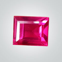 Lab Created Pulled Czochralski Pinkish Ruby, Square