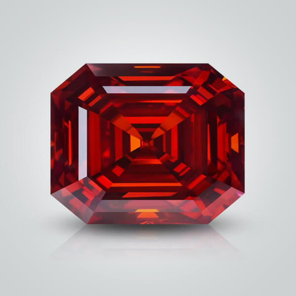 Red Moissanite, Asscher