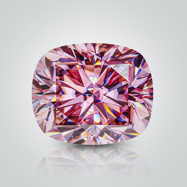 Light Pink Moissanite, Cushion