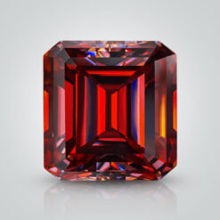 Red Moissanite, Emerald