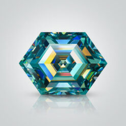 Green Moissanite, Hexagon