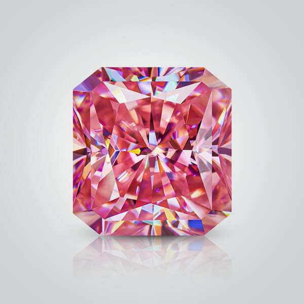 Synthetic Gemstones Light Pink Moissanite, Octagon Radiant