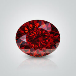 Red Moissanite, Round Portuguese Cut