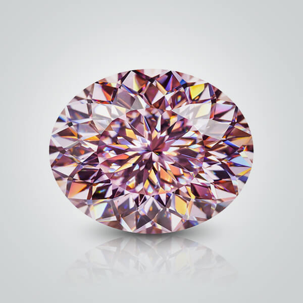 Synthetic Gemstones Light Pink Moissanite, Round Portuguese Cut