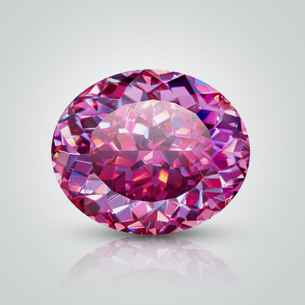 Synthetic Gemstones Pink Moissanite, Round Portuguese cut