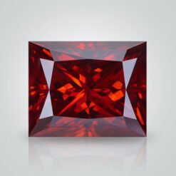 Red Moissanite, Square Princess