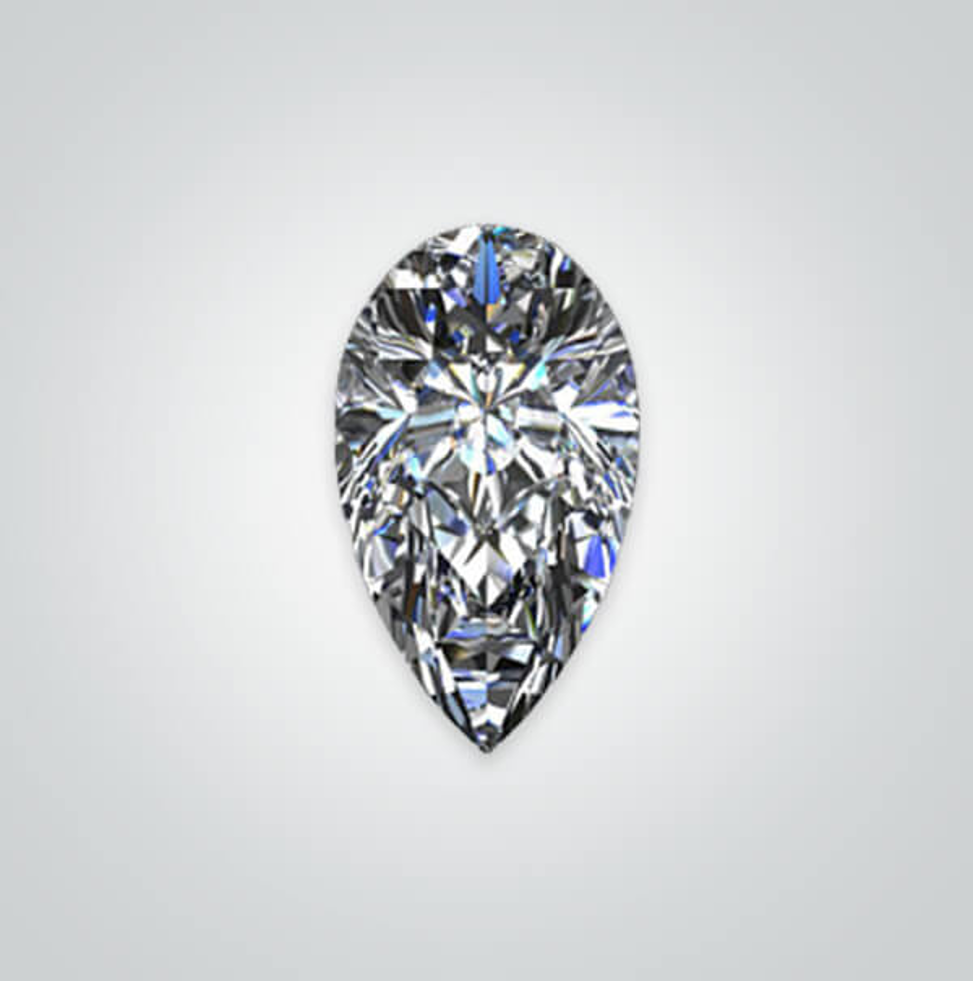 Lab Created Moissanite, Pear 6A