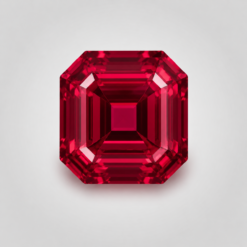 Lab Created Hydrothermal Red Beryl, Asscher