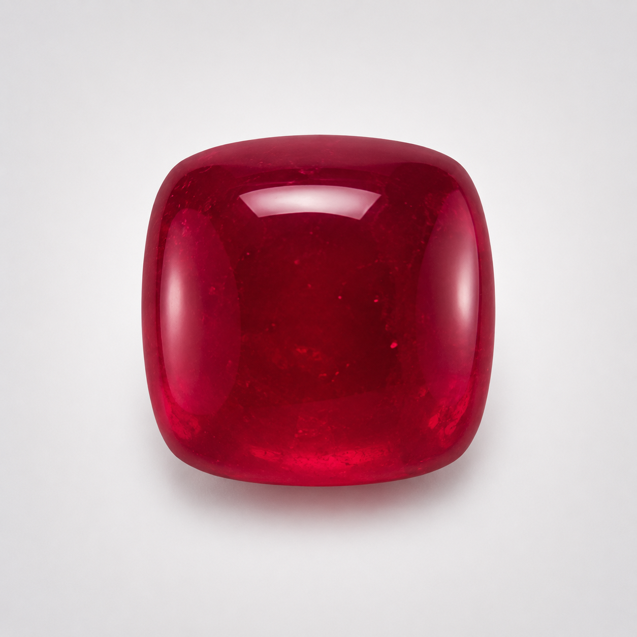 Lab Created Hydrothermal Red Beryl, Cushion Cabochon