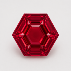 Lab Created Hydrothermal Red Beryl, Hexagon