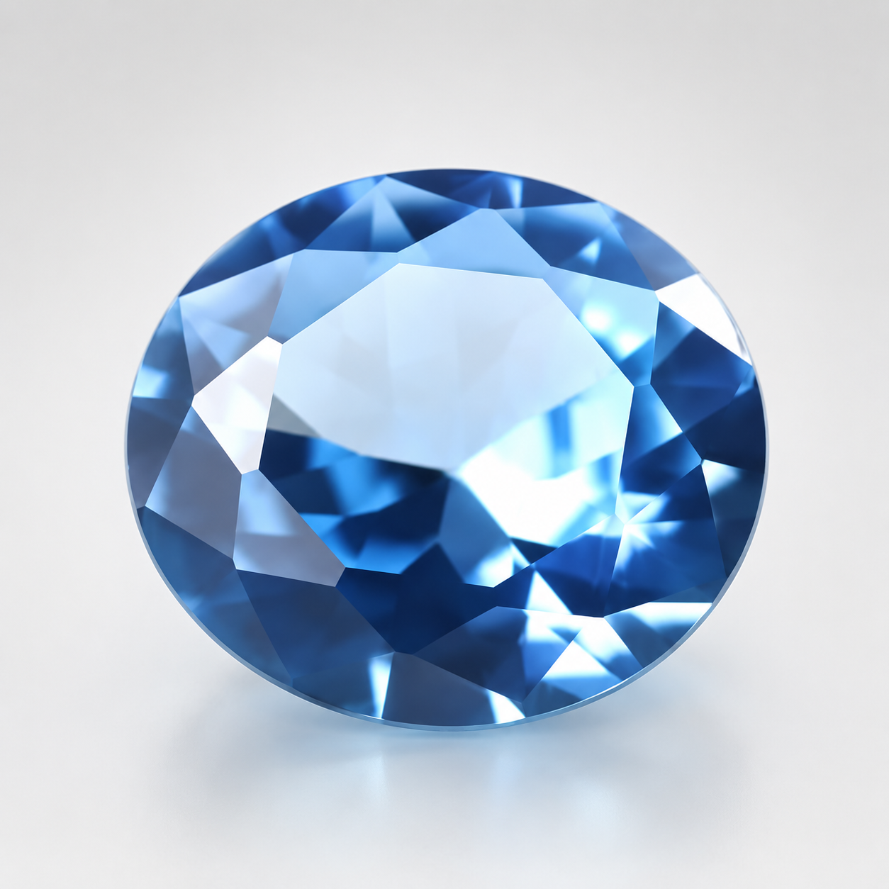 Lab Created Aquamarine# 104, Oval