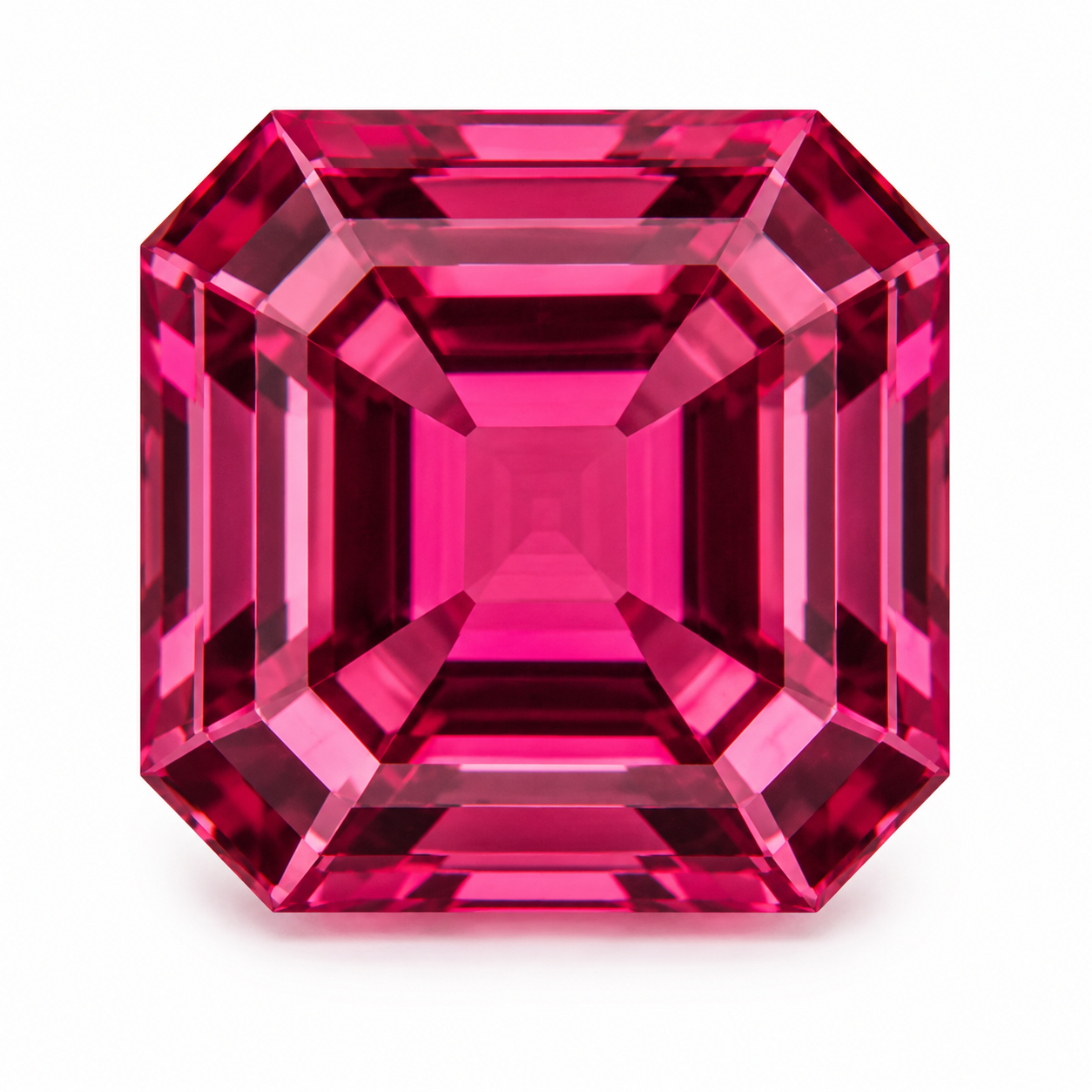 Hydrothermal Rubellite , Asscher