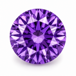 Cubic Zirconia Amethyst, Round