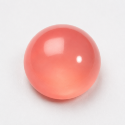 Lab Created Pinkish Padparadscha, Round Cabochon