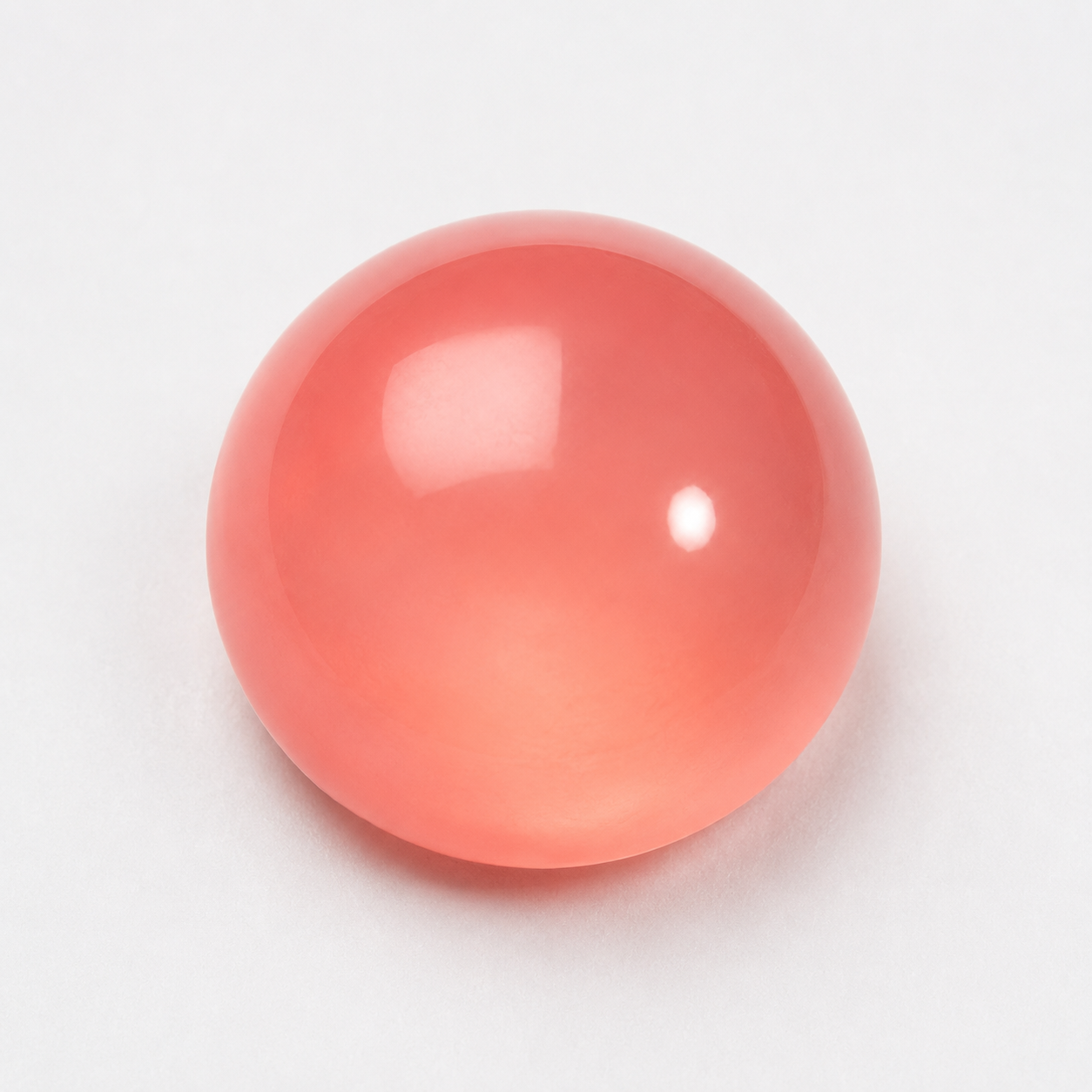 Lab Created Pinkish Padparadscha, Round Cabochon