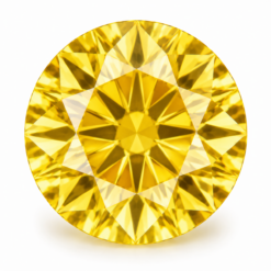 Hydrothermal Yellow Sapphire , Round