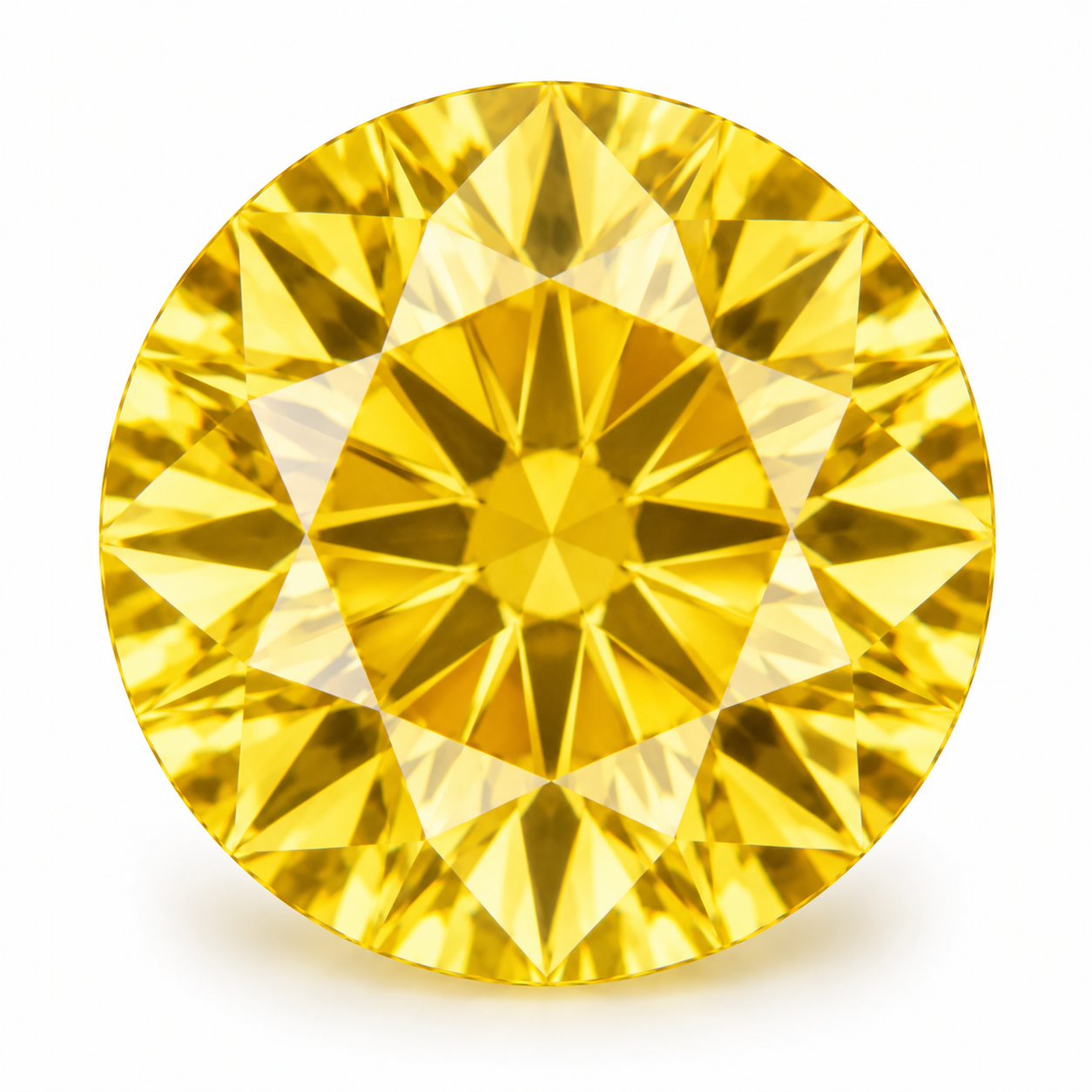 Hydrothermal Yellow Sapphire , Round