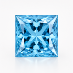 Cubic Zirconia Blue Topaz, Square