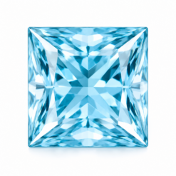 Cubic Zirconia Aquamarine, Square