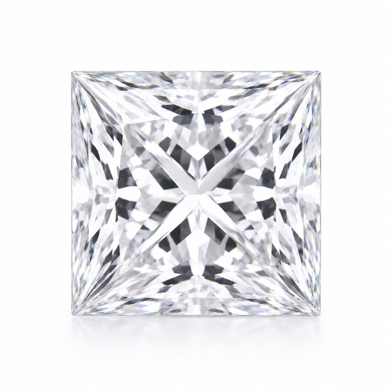 Cubic Zirconia White 6A, Princess