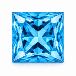 Cubic Zirconia Swiss Blue, Square