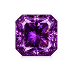 Cubic Zirconia Amethyst, Asscher