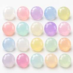 Cubic Zirconia Milky Multi-color, Round