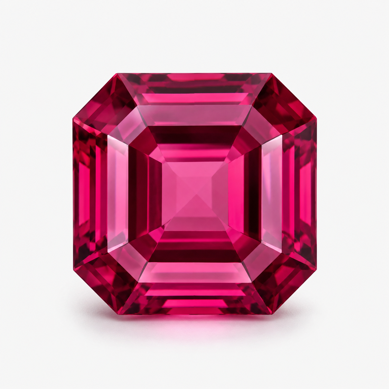 Hydrothermal/Pulled Czochralski Rubellite, Octagon