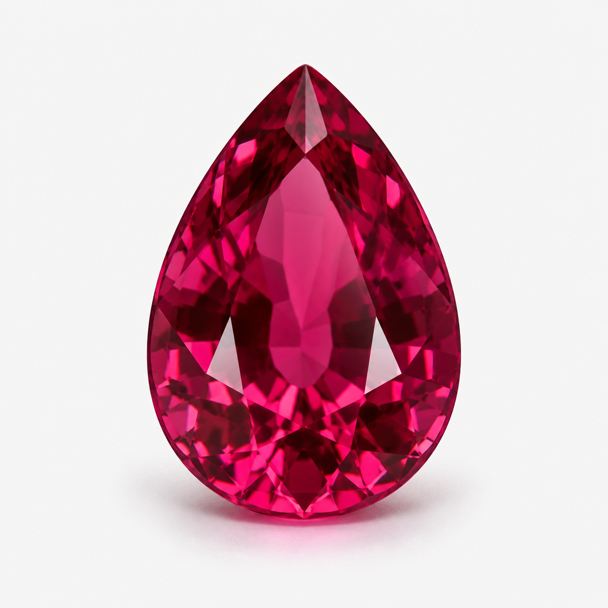 Hydrothermal/Pulled Czochralski Rubellite, Pear