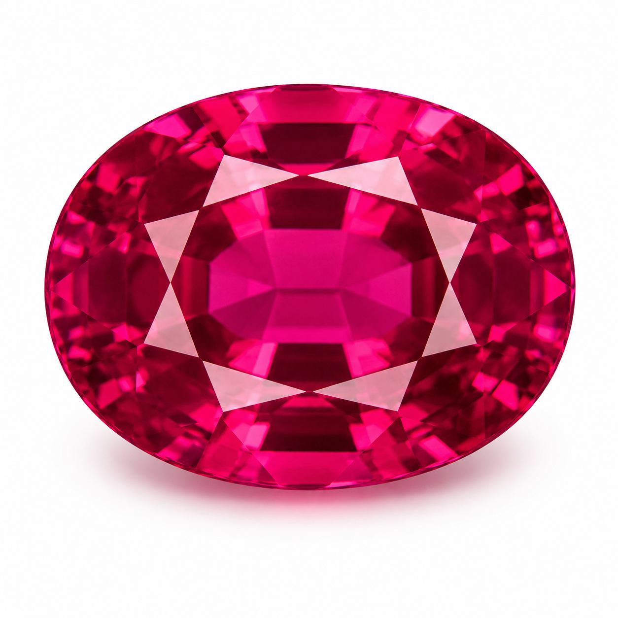 Hydrothermal Rubellite , Oval
