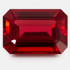 Lab Created Hydrothermal Red Beryl, Octagon