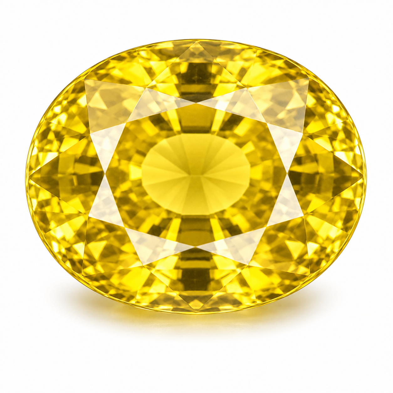Hydrothermal Yellow Sapphire, Oval
