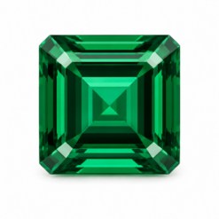 Hydrothermal Emerald Square Cut Corner
