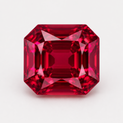 Lab Created Hydrothermal Red Beryl, Octagon Radiant