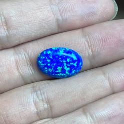 Other Lab Blue Opal, Oval Cabochon