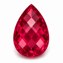 Lab Created Hydrothermal Red Beryl, Pear Checkerboard
