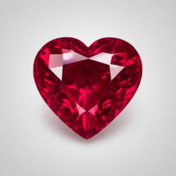 Lab Created Hydrothermal Red Beryl, Heart