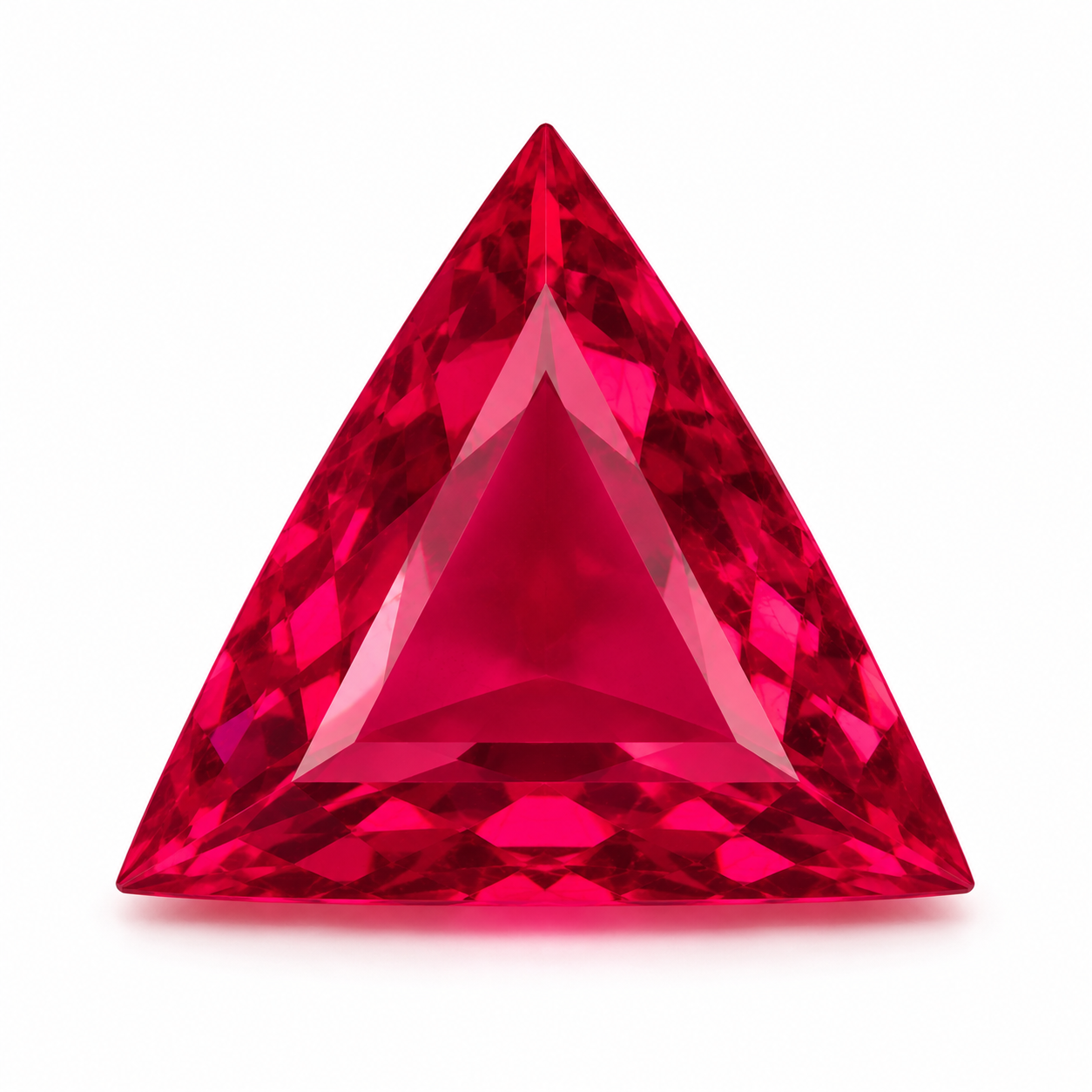 Lab Created Hydrothermal Red Beryl, Triangle