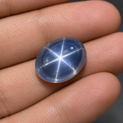 Other Lab Transparent Star Sapphire, Oval Cabochon