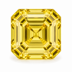Hydrothermal Yellow Sapphire, Asscher